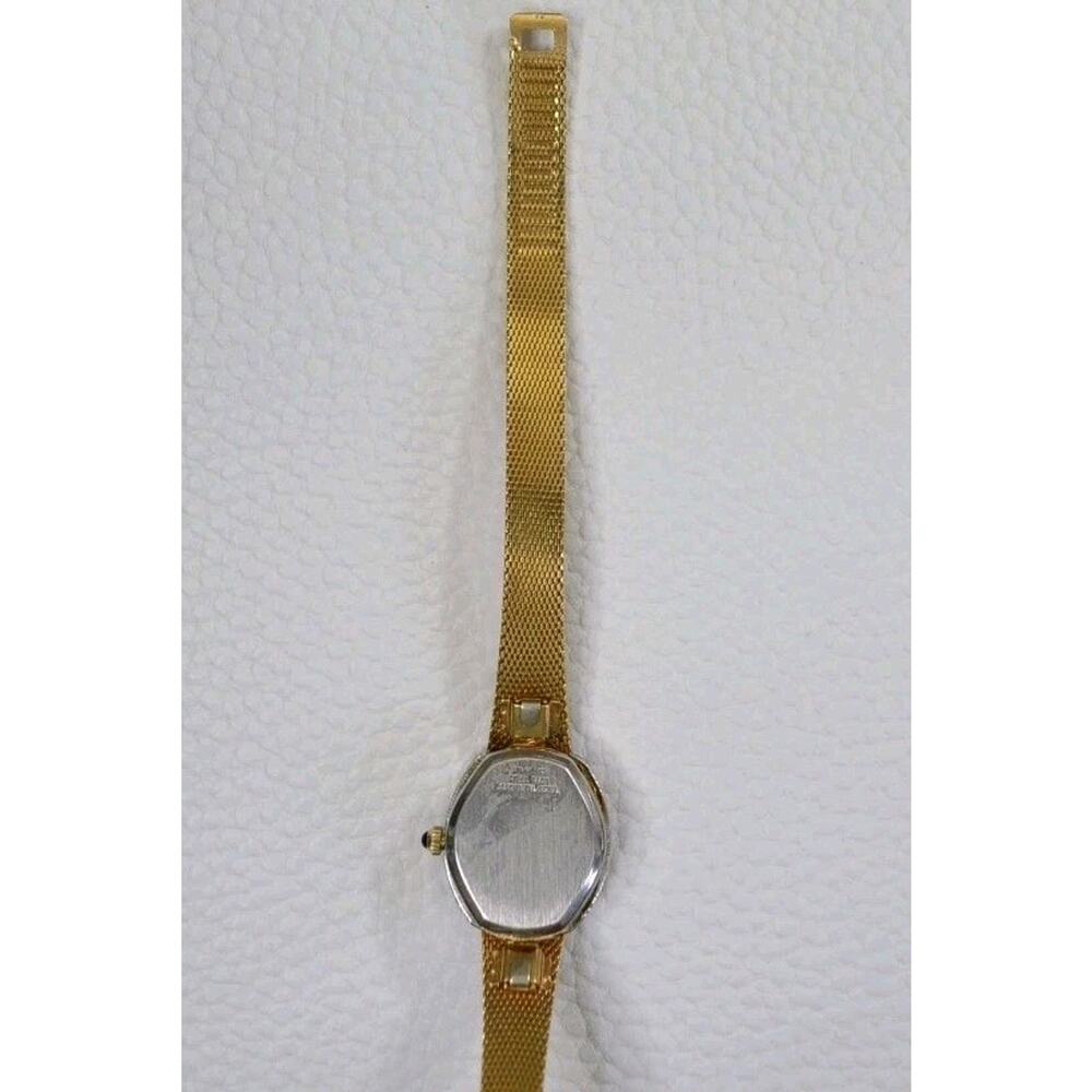 Vintage Dufonte Lucien Piccard Women's Gold Tone Oval Quartz Watch - Picture 10 of 16